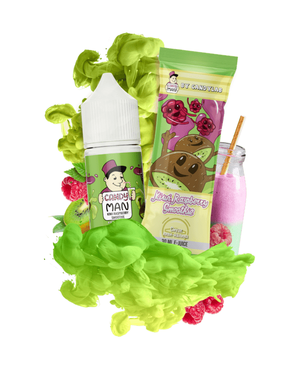 Жидкость CANDYMAN Strong Salt Ultra - Kiwi Raspberry Smoothie (Смузи киви-малина) 30 мл (20 мг Ultra)
