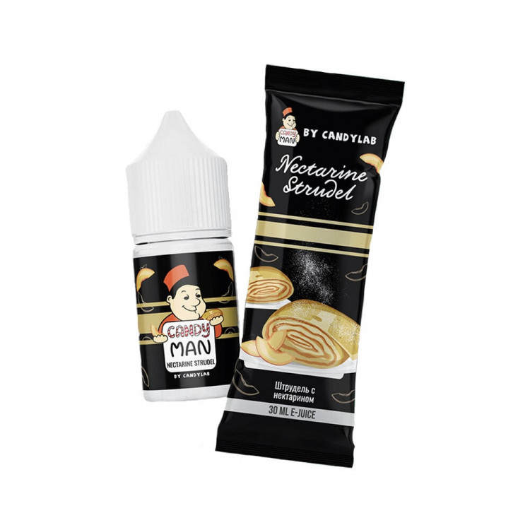 Жидкость CANDYMAN Strong Salt Ultra - Nectarine Strudel (Штрудель с нектарином) 30 мл (20 мг Ultra)